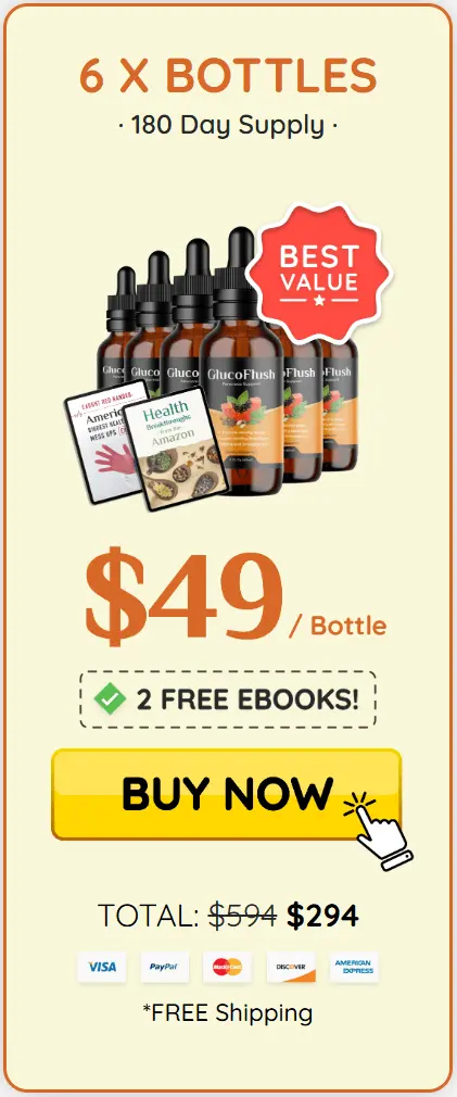 GlucoFlush Buy 6 Bottle